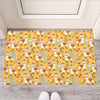 Yellow Llama Pattern Print Rubber Doormat