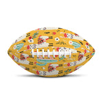 Yellow Llama Pattern Print Rugby Ball