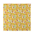 Yellow Llama Pattern Print Silk Bandana