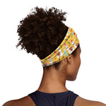 Yellow Llama Pattern Print Sports Headband