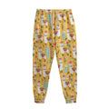 Yellow Llama Pattern Print Sweatpants