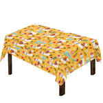 Yellow Llama Pattern Print Tablecloth