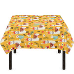 Yellow Llama Pattern Print Tablecloth