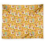 Yellow Llama Pattern Print Tapestry
