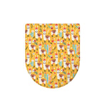 Yellow Llama Pattern Print Toilet Lid Cover