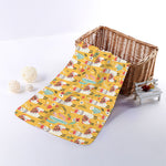 Yellow Llama Pattern Print Towel