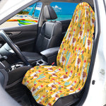 Yellow Llama Pattern Print Waterproof Car Seat Cover