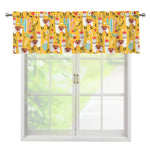 Yellow Llama Pattern Print Window Valance