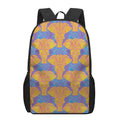 Yellow Mandala Elephant Pattern Print 17 Inch Backpack