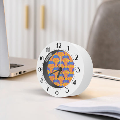 Yellow Mandala Elephant Pattern Print Alarm Clock