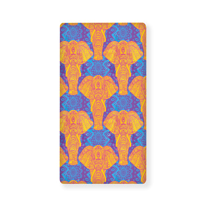 Yellow Mandala Elephant Pattern Print Baby Crib Sheet