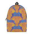 Yellow Mandala Elephant Pattern Print School Backpack