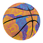 Yellow Mandala Elephant Pattern Print Basketball