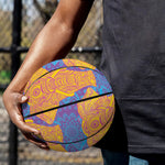 Yellow Mandala Elephant Pattern Print Basketball
