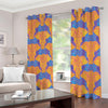 Yellow Mandala Elephant Pattern Print Blackout Grommet Curtains