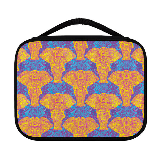 Yellow Mandala Elephant Pattern Print Classic Bible Case