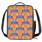 Yellow Mandala Elephant Pattern Print Crossbody Lunch Bag