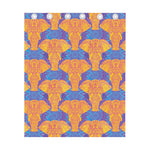 Yellow Mandala Elephant Pattern Print Curtain