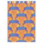Yellow Mandala Elephant Pattern Print Curtain