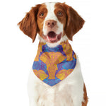 Yellow Mandala Elephant Pattern Print Dog Bandana