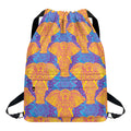 Yellow Mandala Elephant Pattern Print Drawstring Backpack