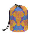 Yellow Mandala Elephant Pattern Print Drawstring Makeup Bag