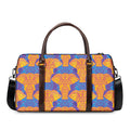 Yellow Mandala Elephant Pattern Print Duffel Bag