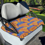 Yellow Mandala Elephant Pattern Print Golf Cart Seat Cover