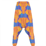Yellow Mandala Elephant Pattern Print Hammer Pants