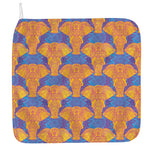 Yellow Mandala Elephant Pattern Print Hand Towel