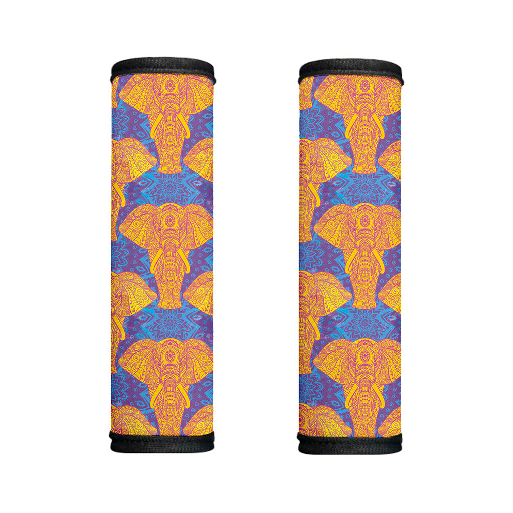 Yellow Mandala Elephant Pattern Print Handle Covers