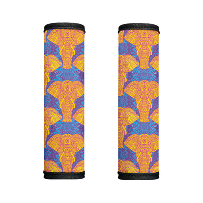 Yellow Mandala Elephant Pattern Print Handle Covers