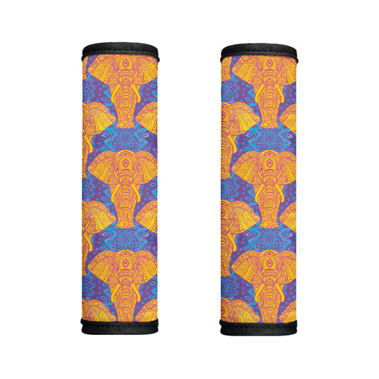 Yellow Mandala Elephant Pattern Print Handle Covers