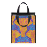 Yellow Mandala Elephant Pattern Print Insulated Lunch Tote