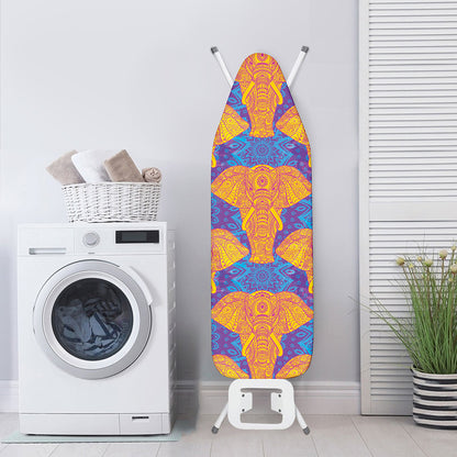 Yellow Mandala Elephant Pattern Print Ironing Board Cover