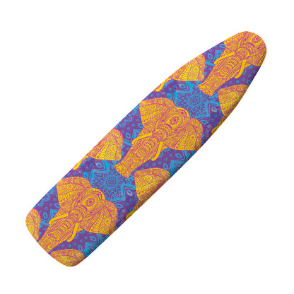 Yellow Mandala Elephant Pattern Print Ironing Board Cover