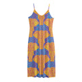 Yellow Mandala Elephant Pattern Print Jersey Midi Cami Dress