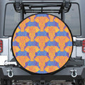 Yellow Mandala Elephant Pattern Print Leather Spare Tire Cover