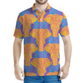 Yellow Mandala Elephant Pattern Print Men's Polo Shirt
