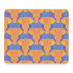 Yellow Mandala Elephant Pattern Print Mouse Pad