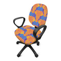 Yellow Mandala Elephant Pattern Print Office Chair Cover