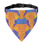 Yellow Mandala Elephant Pattern Print Over The Collar Dog Bandana