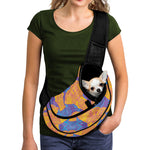 Yellow Mandala Elephant Pattern Print Pet Sling Carrier