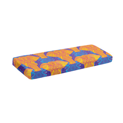 Yellow Mandala Elephant Pattern Print Piano Keyboard Cover