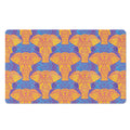 Yellow Mandala Elephant Pattern Print Polyester Doormat