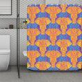 Yellow Mandala Elephant Pattern Print Polyester Shower Curtain