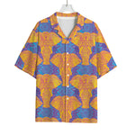 Yellow Mandala Elephant Pattern Print Rayon Hawaiian Shirt