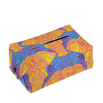 Yellow Mandala Elephant Pattern Print Rectangle Tissue Box Cover