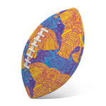 Yellow Mandala Elephant Pattern Print Rugby Ball