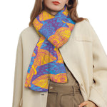 Yellow Mandala Elephant Pattern Print Scarf